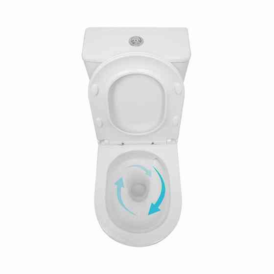 Унітаз підлоговий Qtap Presto безобідковий із сидінням Soft-close QTPRE27W51022 Київ