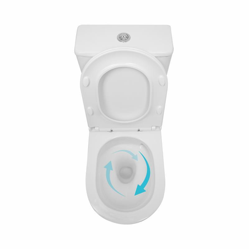 Унітаз підлоговий Qtap Presto безобідковий із сидінням Soft-close QTPRE27W51022 Київ - фото 6