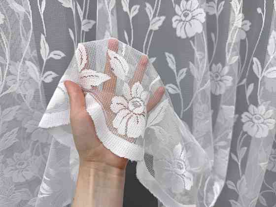 Тюль VR-Textil 2091т Жакард Білий 400х270 см (42-1322) Київ