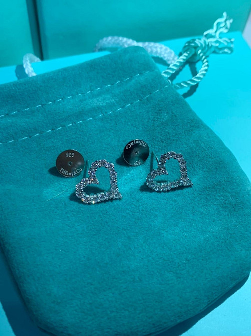 Tiffany cережки серця Тіффані, срібло 925 Одеса - фото 4
