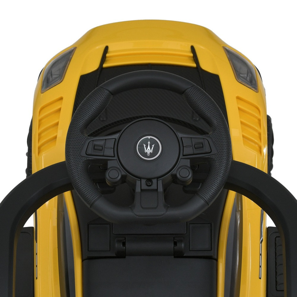 Дитяча каталка-толокар 2 в 1 M 5106-6 жовтий, з батьківською ручкою Вінниця - фото 5