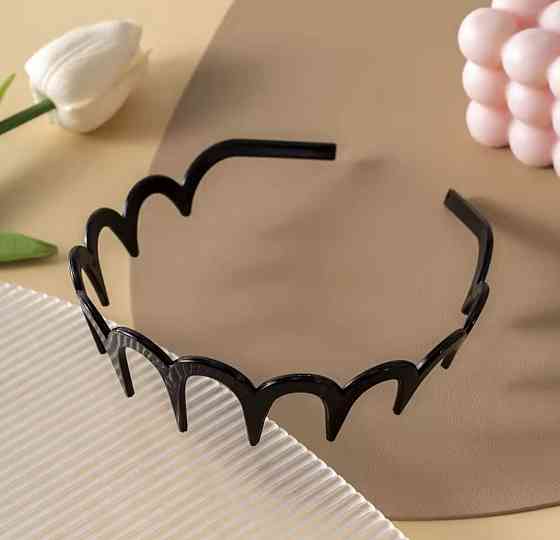 Обруч ободок для волосся Чорний Сміла