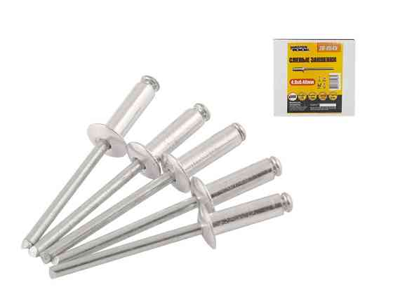 Заклепки алюмінієві витяжні MASTERTOOL 4.0х6.40 мм 500 шт 20-0545 Коломия