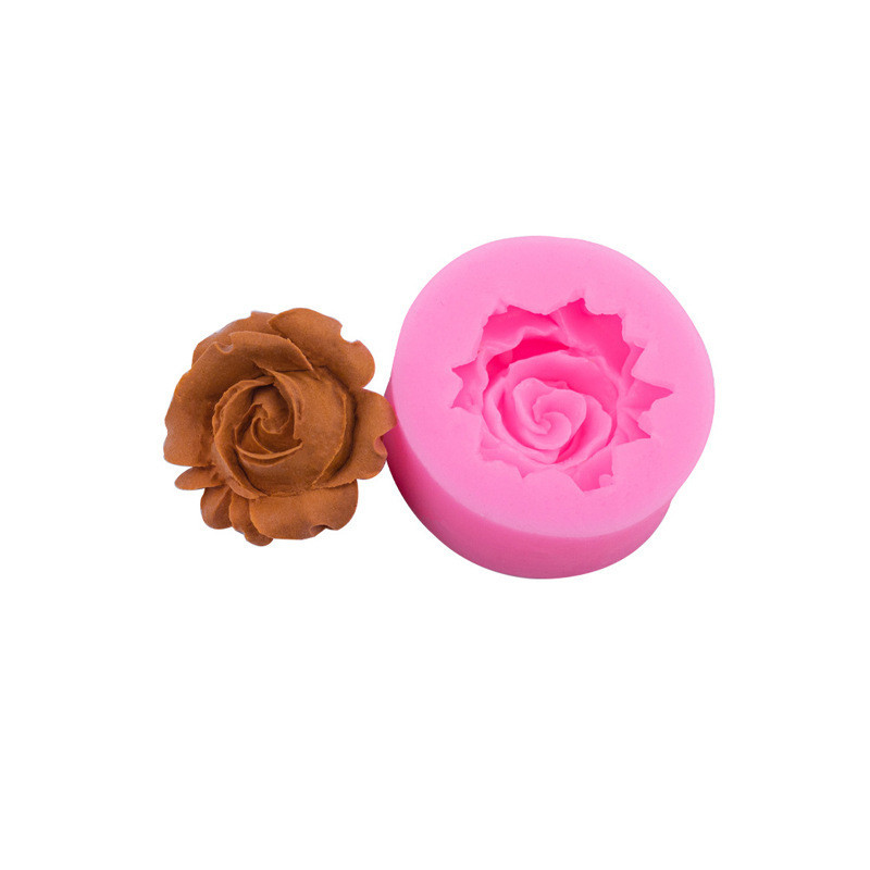 Молд силиконовый Роза маленькая 37 мм рожевый Киев - изображение 5