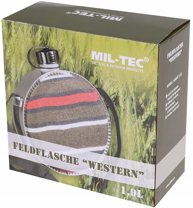Фляга 1.9 литров с чехлом и ремнем Mil-Tec от Sturm 