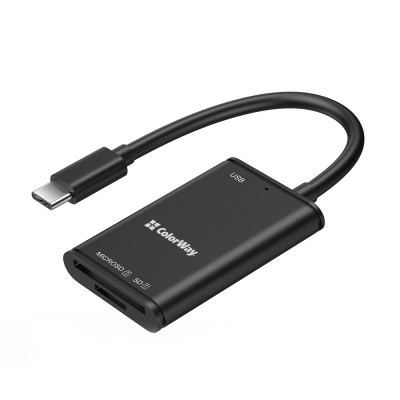 Зчитувач флеш-карт ColorWay USB-C to USB 3.0/SD/MicroSD (CW-CR-02) Вінниця - фото 1