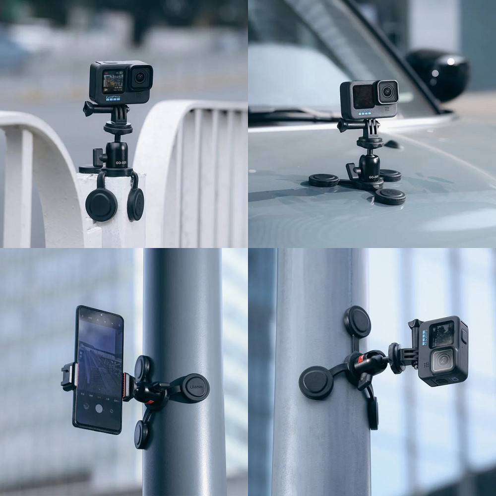 Магнитное крепление с тройной основой для телефона экшн-камеры Ulanzi GO-001 Киев - изображение 4