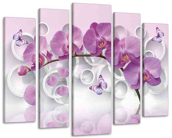 Модульна картина у вітальню / спальню Орхідея Art-370_5 ( 80х118см ) Київ
