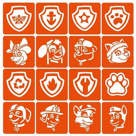 Набір трафаретів для біо-тату "Щенячий патруль" paw-patrol-16 Вінниця