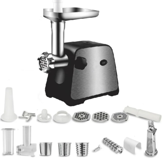 М'ясорубка електрична 3в1 DOMOTEC MS-2027 4500W із соковижималкою, терками та шатківниками, реверс Одеса