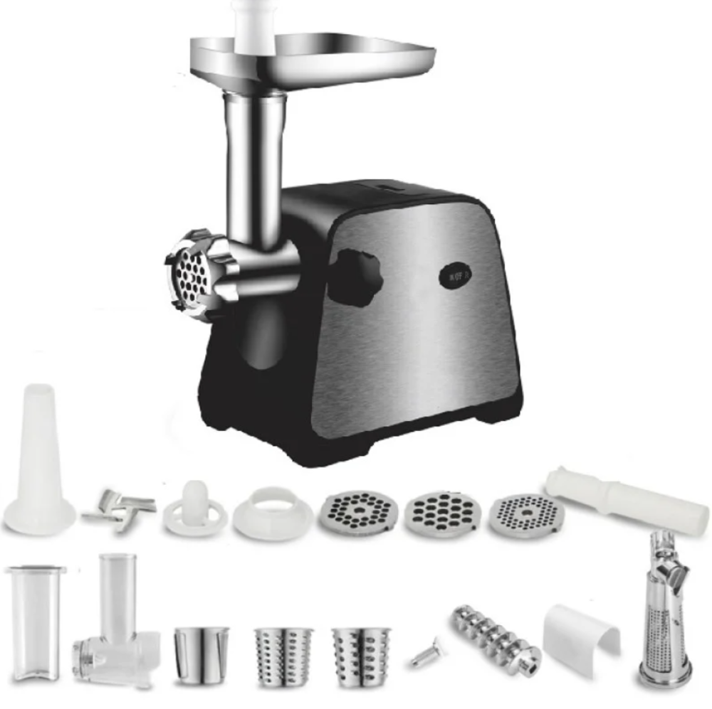 М'ясорубка електрична 3в1 DOMOTEC MS-2027 4500W із соковижималкою, терками та шатківниками, реверс Одеса - фото 1