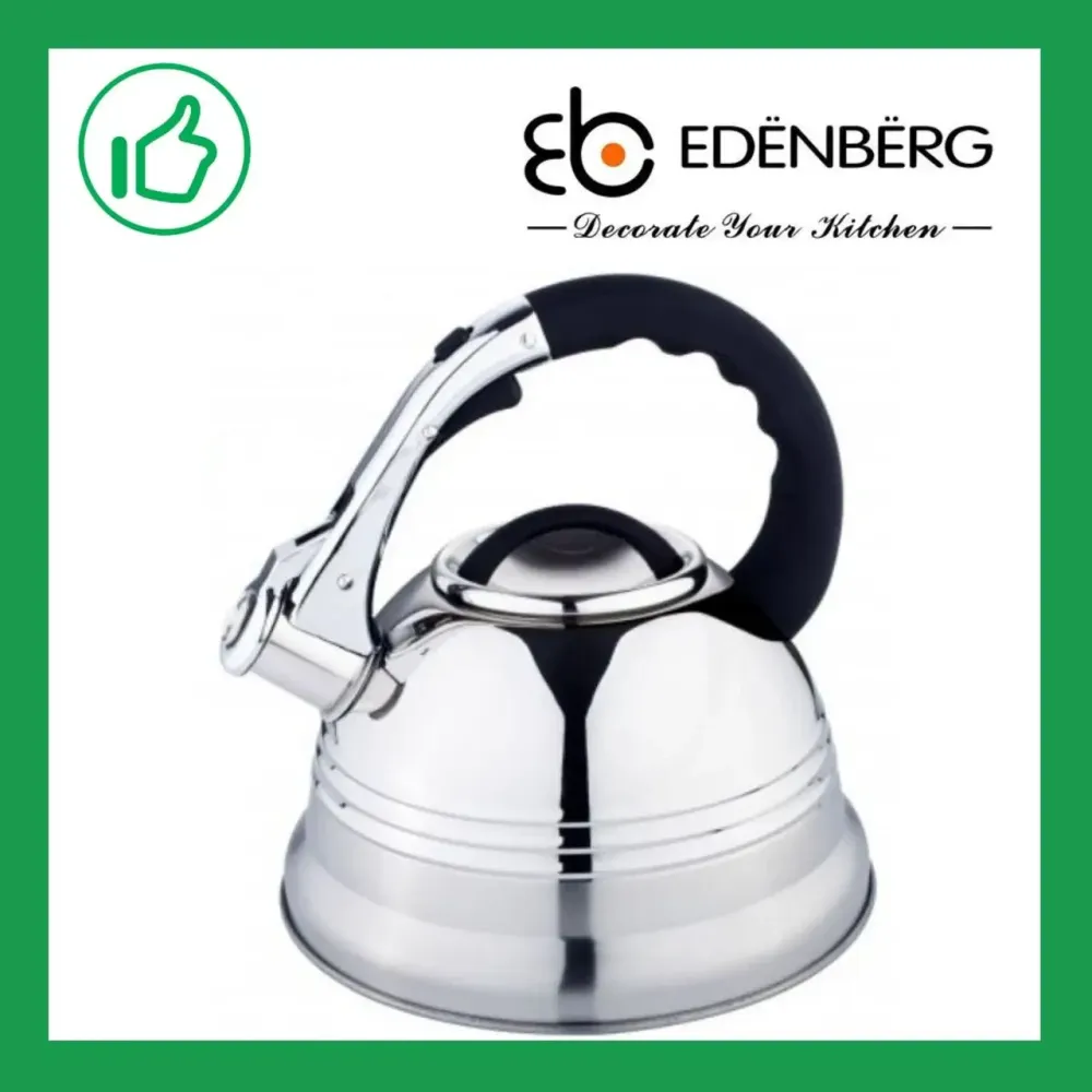 Чайник Со Свистком 3л Из Высококачественной Нержавеющей Стали для всех видов плит, эргономичная ручка Одесса - изображение 1