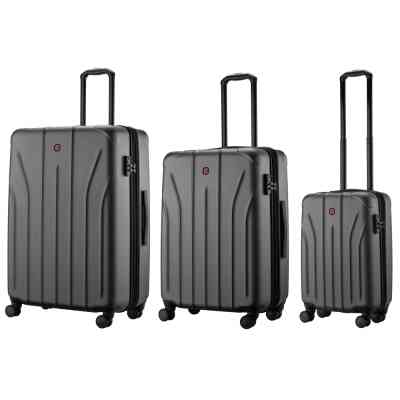 Набор чемоданов Wenger Oryson 3 в 1 (S,M,L) пластик, 4 колеса, сірий (653212) Винница