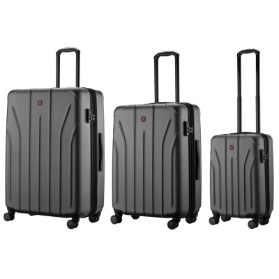 Набор чемоданов Wenger Oryson 3 в 1 (S,M,L) пластик, 4 колеса, сірий (653212) Винница - изображение 1