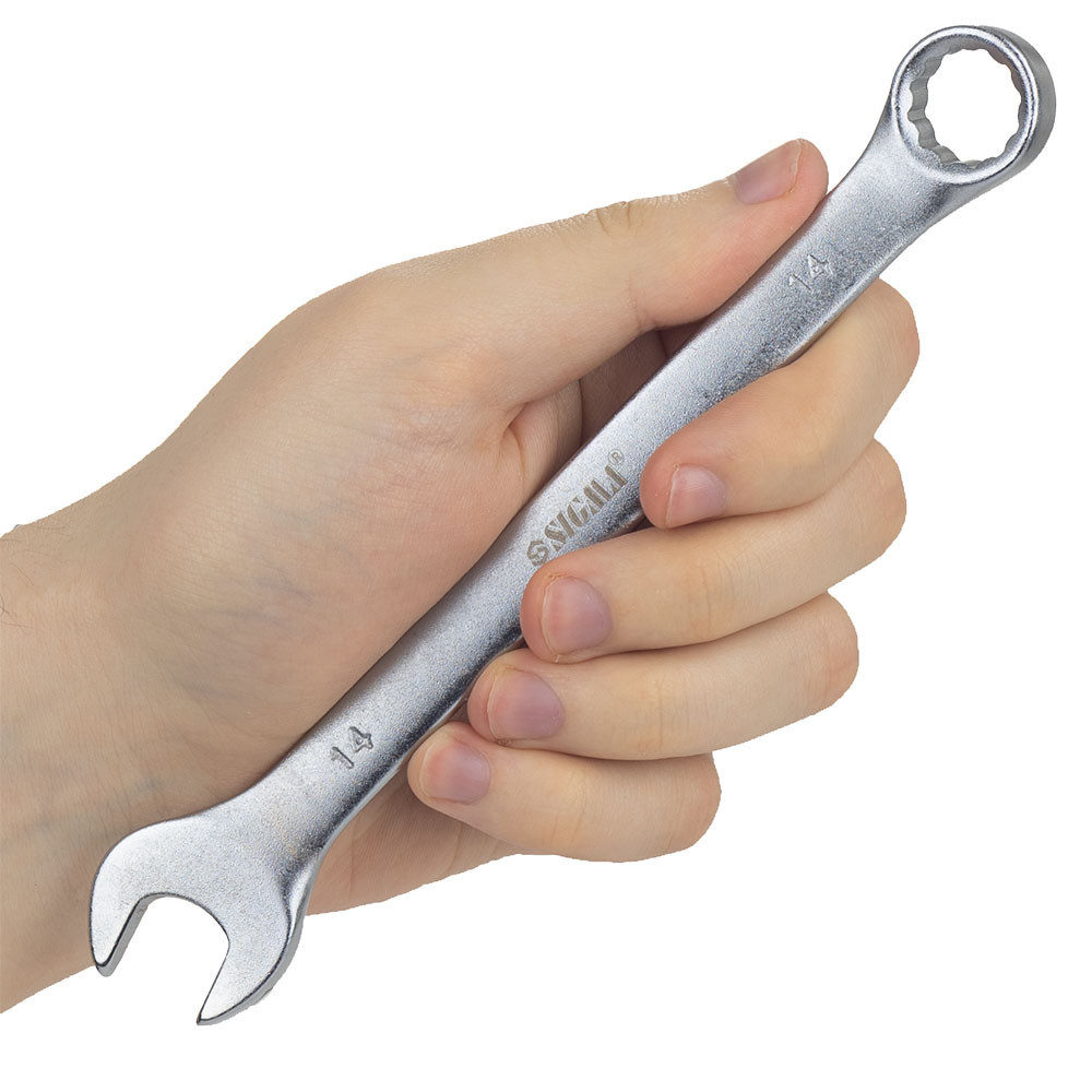 Ключ рожково-накидной 14мм CrV satine SIGMA (6021141) Киев - изображение 7