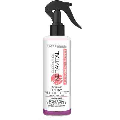 Спрей для волосся Fortesse Professional All-In-One Multi-Create Двофазний мультиефект з кокосовою олією та UV-фільтром 200 мл (4823115504616) Вінниця