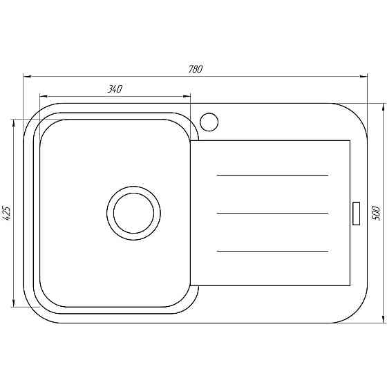 Гранітна мийка Globus Lux OBER білий 780х500мм-А0007 (000022439) Київ
