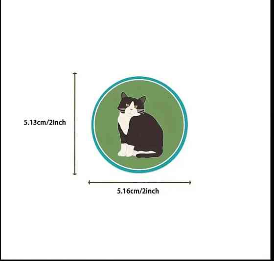 Набор винтажных наклеек с котами, 50 шт Киев