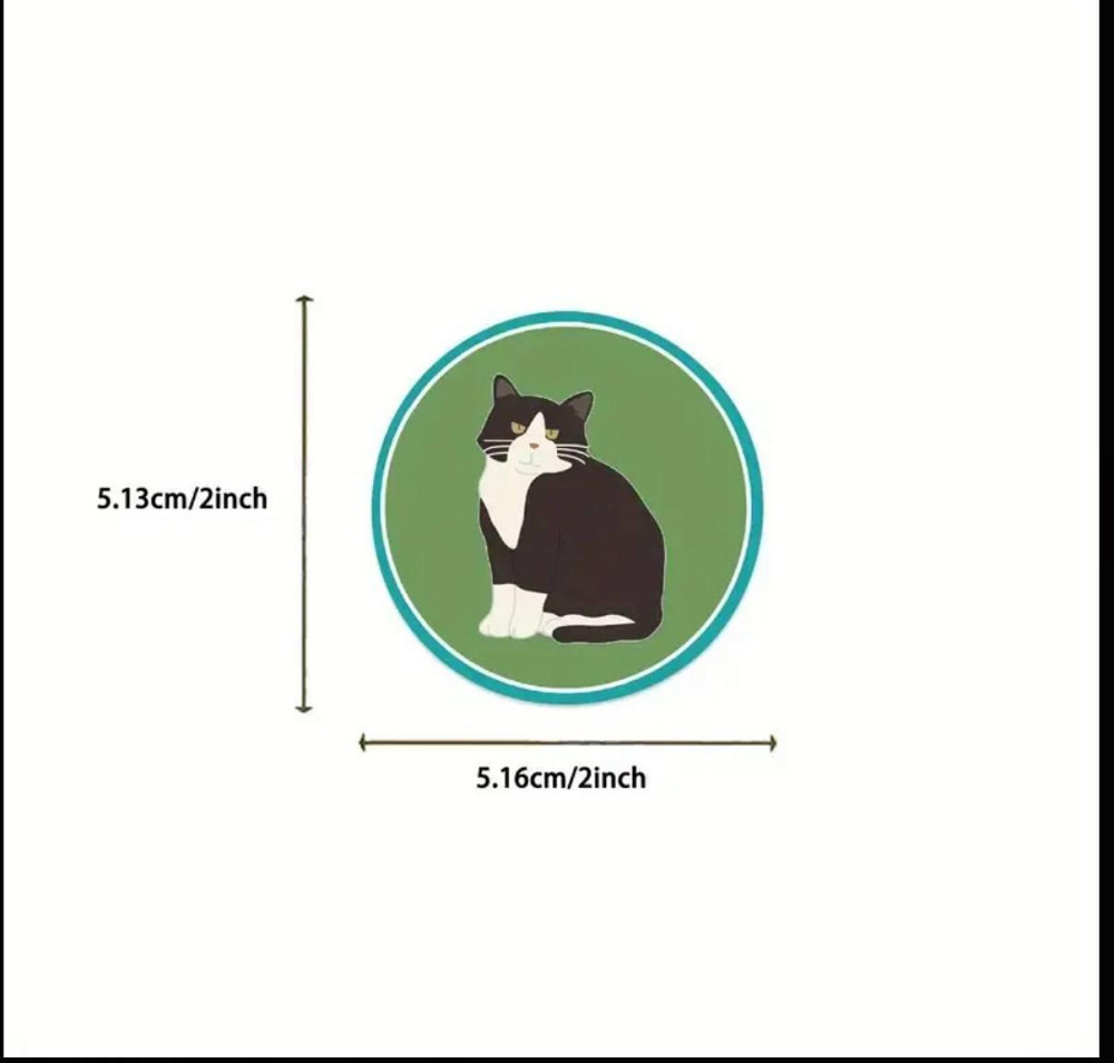 Набір вінтажних наліпок із котами, 50 шт Київ - фото 2