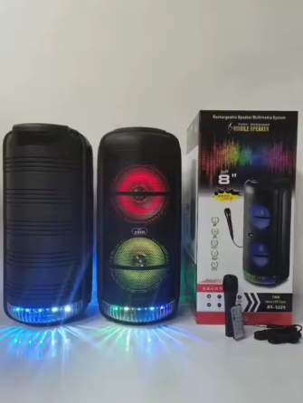 Портативна Bluetooth колонка RX-8228 з LED підсвічуванням, FM, USB, TF, TWS, мікрофоном, 2x8" динамі Київ