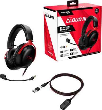 Гарнітура HyperX Cloud III Black/Red (727A9AA) чорний/червоний Харьков