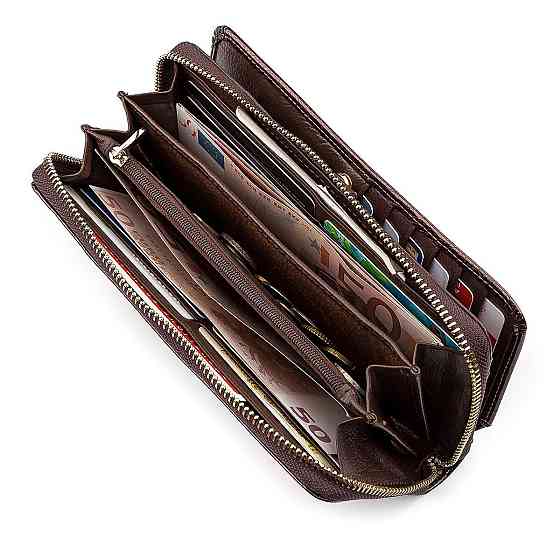 Гаманець жіночий ST Leather 18438 (S7001A) багатофункціональний Коричневий Київ