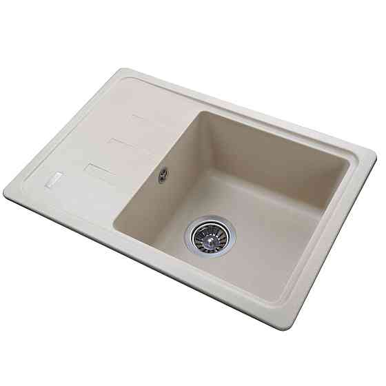 Гранітна мийка Globus Lux MONO слонова кiстка 620х435 Киев