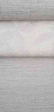 Шпалери вінілові на флізеліні Rasch Golden Hour метрові тонка смужка соломка під тканину сірі Київ