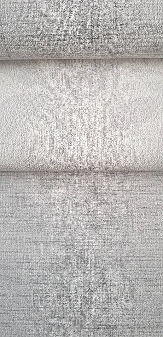 Шпалери вінілові на флізеліні Rasch Golden Hour метрові тонка смужка соломка під тканину сірі Київ - фото 1