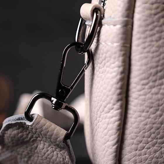 Стильна сумка жіноча крос-боді з натуральної шкіри Біла (Vintage) Київ