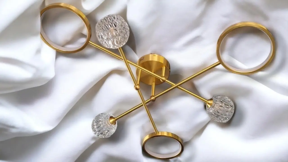 Світлодіодна люстра Нептун 8925 (Золота) на 6 плафонів Київ - фото 2