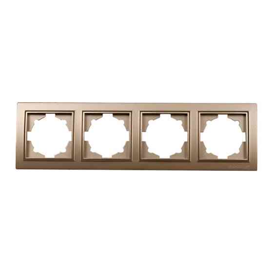 Рамка четырехместная, Enzo роскошное золото Днепр