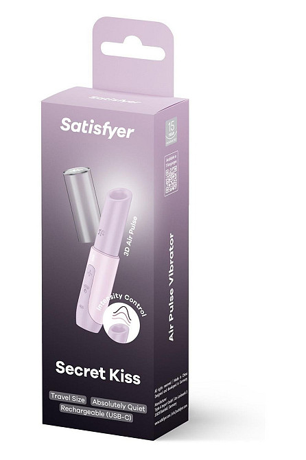 Стимулятор клітора хвильовий Satisfyer Secret Kiss у формі помади, рожевий Sex Aura Київ - фото 6