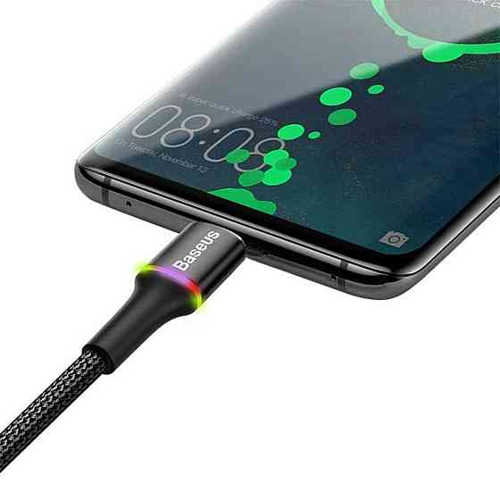 Кабель Baseus halo data cable USB For Type-C 2A 2m Black Киев