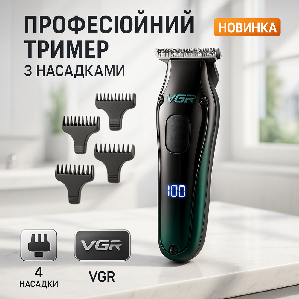 Професійна машинка для стрижки волосся голови VGR V-998, Електромашинка для волосся DL-78 Львів - фото 16