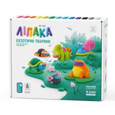 Набір для творчості Lipaka пластилину, Екзотичні тварини 6 персонажів (15025-UA01) Вінниця