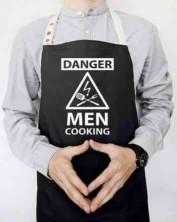 Фартух Danger men cooking (Чорний) Вінниця