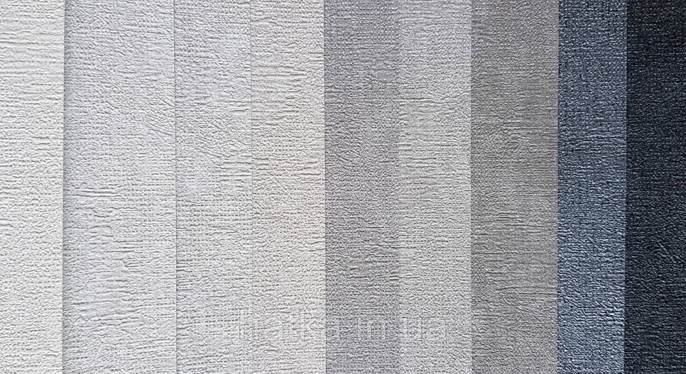 Шпалери вінілові на флізеліні NOVA метрові під штукатурку структурні однотонні чорні Київ - фото 4