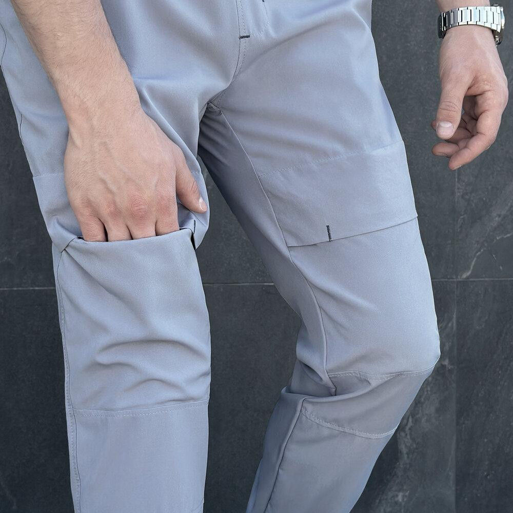 Мужские штаны джоггеры с карманами серые Pobedov Vershyna Киев - изображение 7