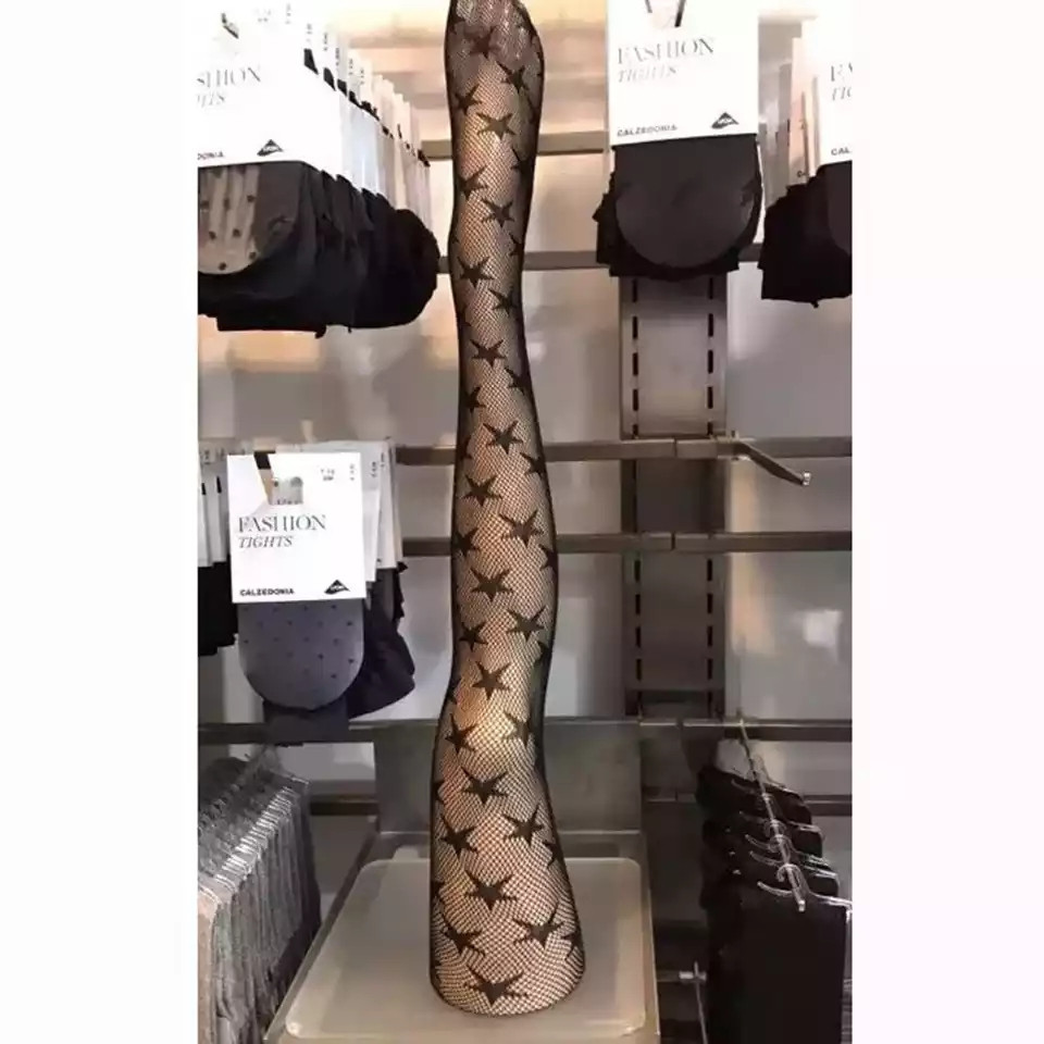 Колготки з зірочками в сітку жіночі one size чорний Київ - фото 3