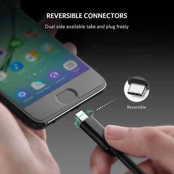 Кабель USB Type-C to Type-C Ugreen US286 с поддержкой PD QC 3.0 (Черный, 2м) Николаев