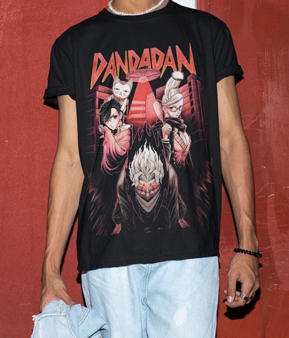 Футболка аниме Дандадан Окарун Окарун Момо оверсайз (S/M/L) Черний AnimeJ1088 Днепр - изображение 2