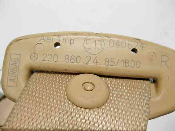 Mercedes-Benz  A2208602485 1B00 Ремінь безпеки передній правий бежевий S-Class W220 Одеса