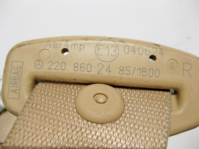 Mercedes-Benz  A2208602485 1B00 Ремінь безпеки передній правий бежевий S-Class W220 Одеса - фото 3