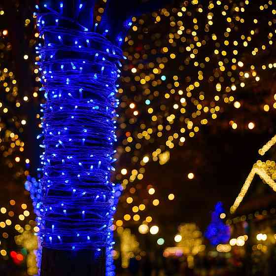 Гірлянда Нитка 30 м, 300 LED, білий провід, синя Київ