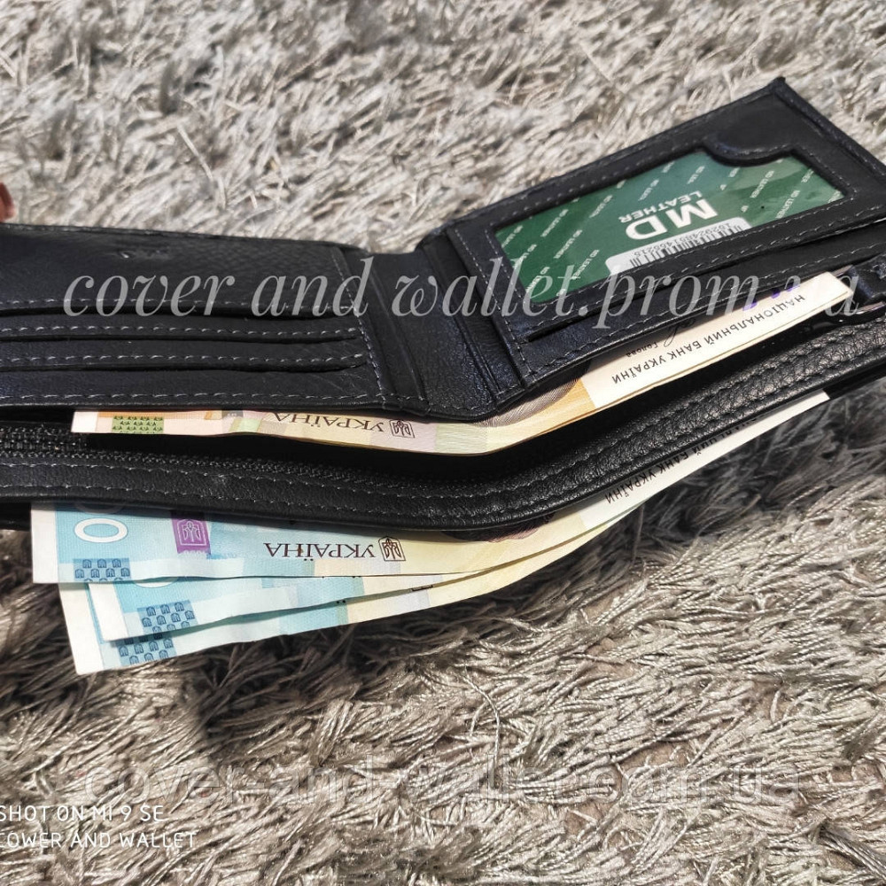 Стильний чоловічий гаманець із натуральної шкіри на магнітах Marco Coverna 237-1 Київ - фото 3