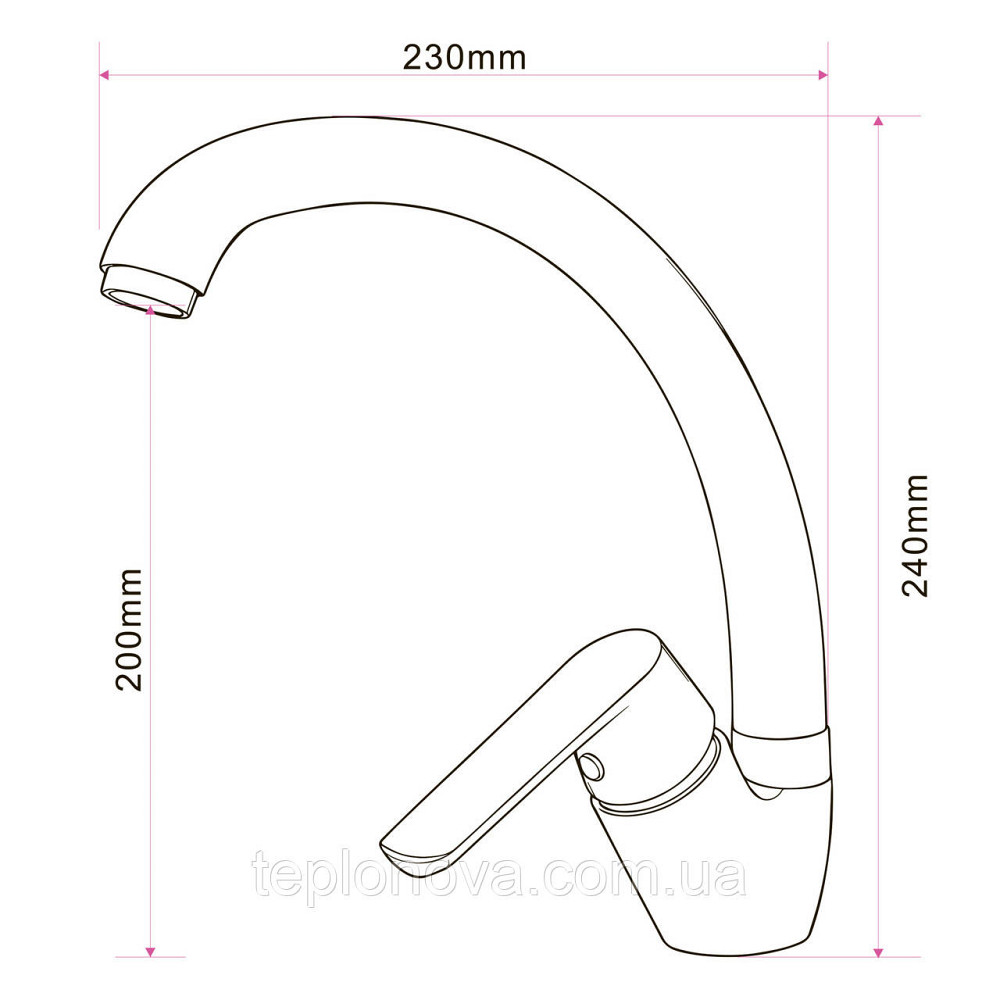 Смеситель для кухни Globus Lux Laguna GLA-0203S Черновцы - изображение 2