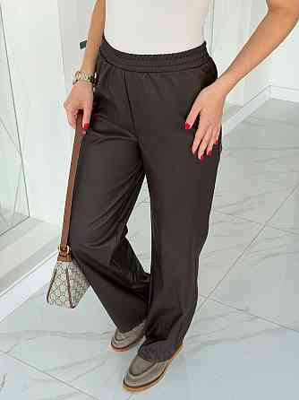 Шкіряні штани прямого крою "Cosmic" |  Норма та батал Шоколадний, 54-56 Київ