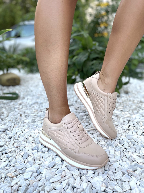 Stilli Снікерси жіночі STILLI бежеві еко-шкіра платформа размер 36-40 (4706) Коломия - фото 8