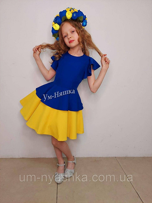 Синьо-жовта святкова сукня в патріотичних кольорах Кривий Ріг - фото 16